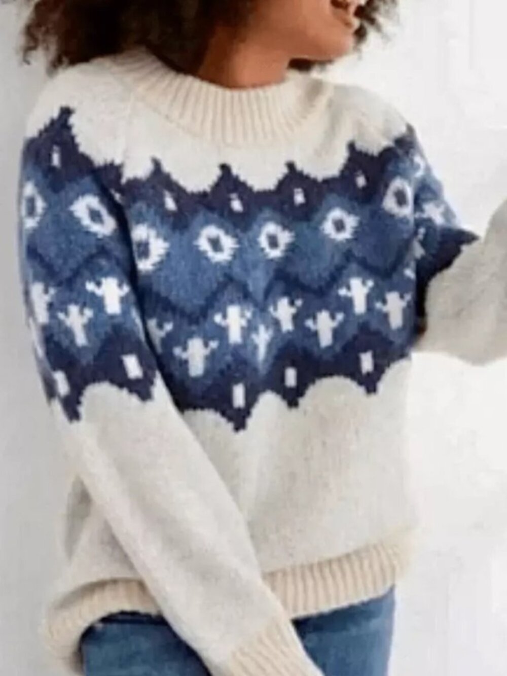 NWT aerie Holiday Fairisle Oversized Sweater